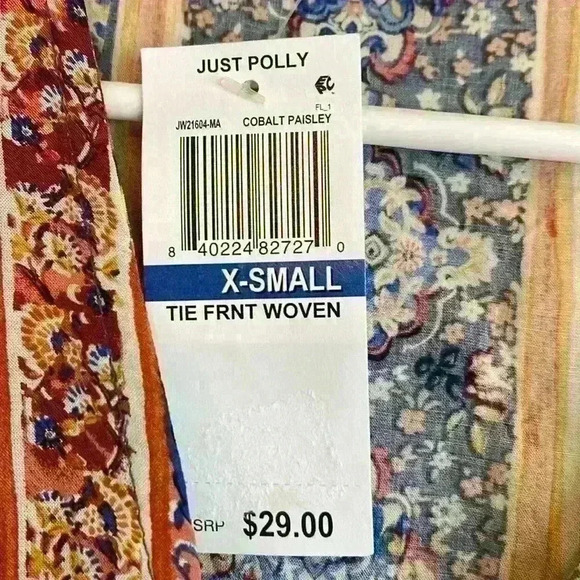 Just Polly Women's blouse Multi-color Size XS - Picture 4 of 6